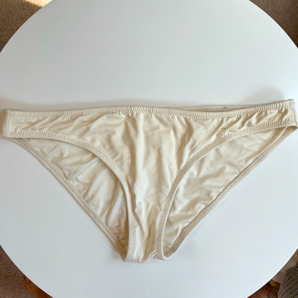 Eberjey So Solid Coco Bikini Bottom, Ecru, Medium - image 1